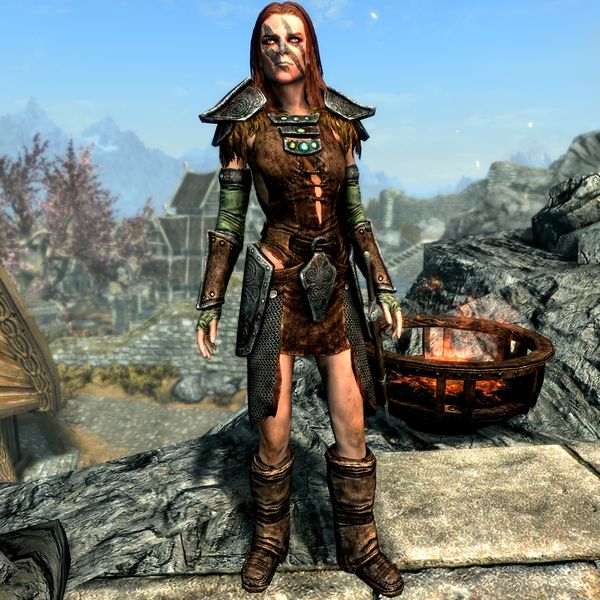 Aela the Huntress in her Ancient Nord armor