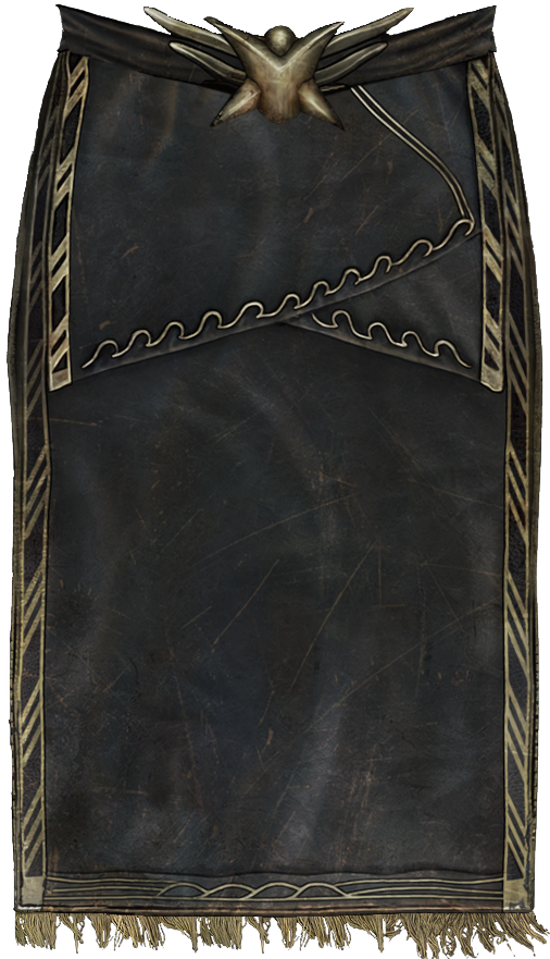 The black eagle on a golden Thalmor banner