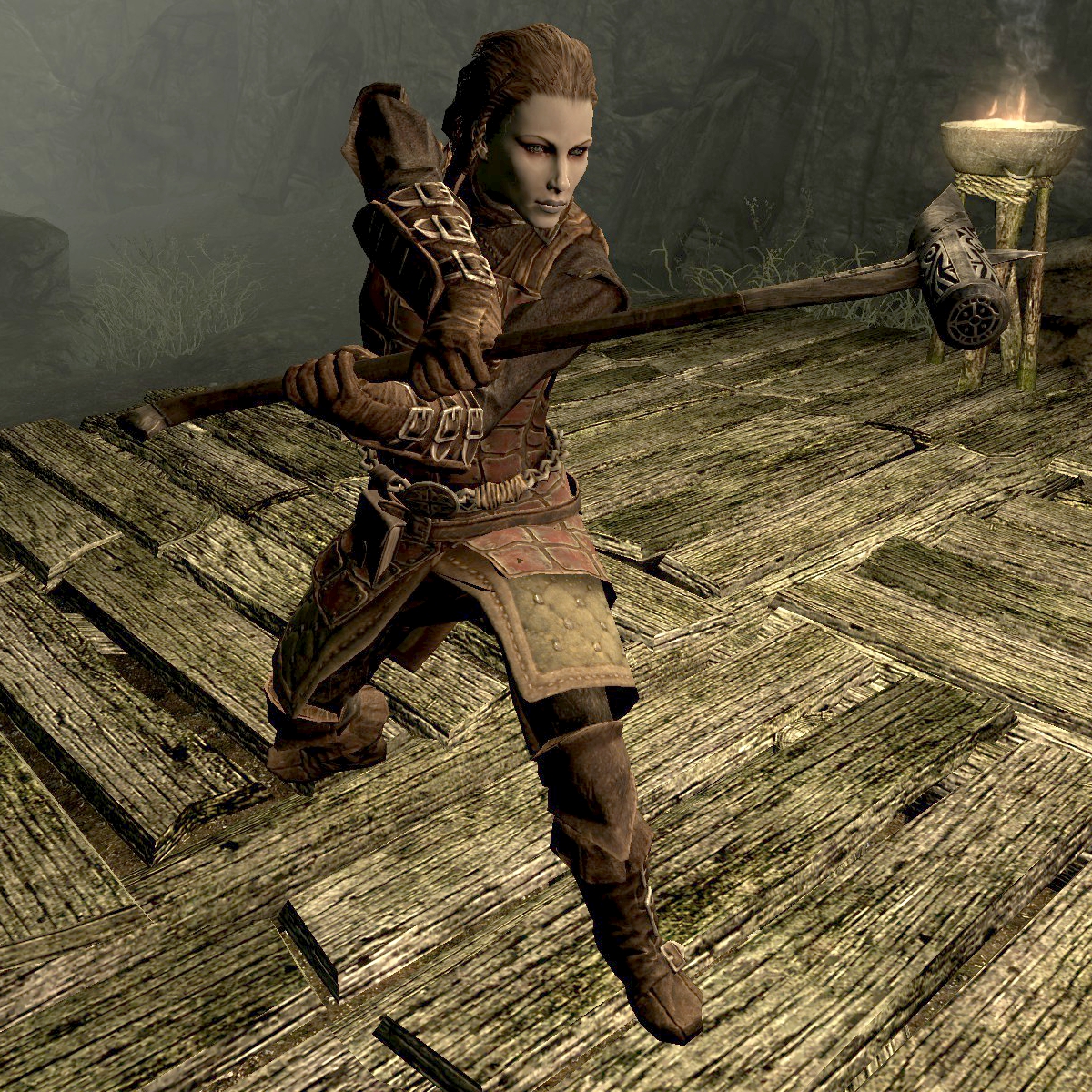 Ingjard wearing Dawnguard armor